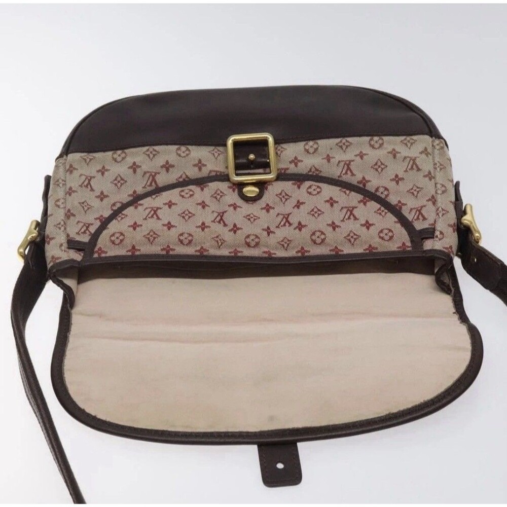 LOUIS VUITTON Monogram Mini Belanger Shoulder Bag Red LV Canvas M92171 Fair/Poor - Picture 10 of 16